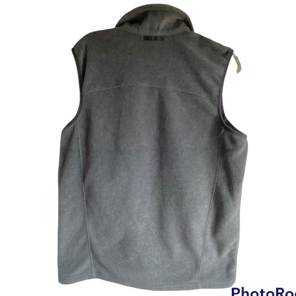 Eddie Bauer Grey fleece Full Zip Men’s Vest with Zip pockets Size S - Picture 2 of 8